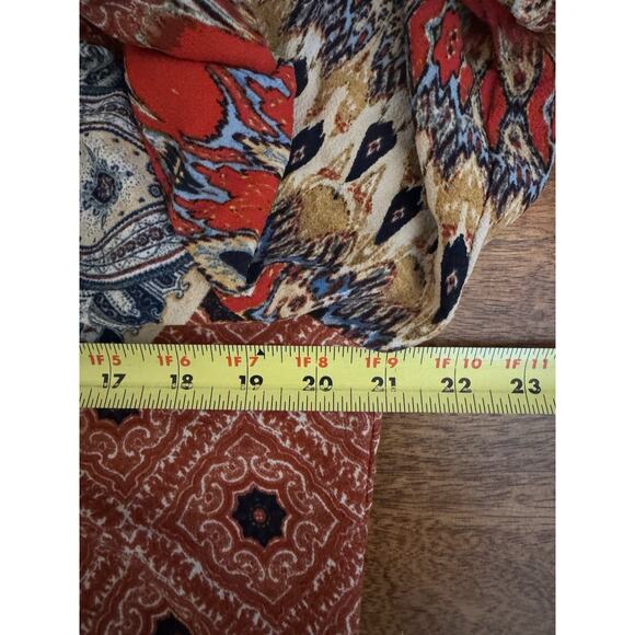 Fig & Flower Peasant Boho Relaxed Medallion Paisley Earthy Women's 3/4 Sleeves M - Picture 5 of 8